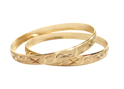 Gold Plated | Machine Cut Bangles